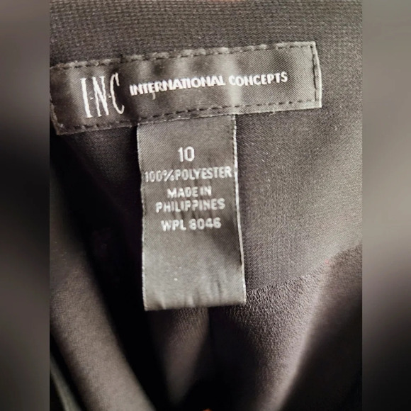 INC Pleated Skirt Black International Concepts Length  21" Waist 16 1/2" - Picture 3 of 3